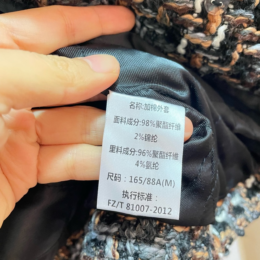 Woman’s Tweed Loose Coat Jacket Top Size M - Picture 10 of 10